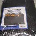 iCover 4x25ft Privacy Screen Fence, Outdoor Fencing Panels, Garden Windscreen Mesh Shade Sail Net Barrier, Include Reinforced Bindings and Brass Grommets Cable Zip Ties, Black