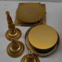 Jucoan 10 Pieces Gold Metal Cake Stand Set, Cupcake Holder Pastry Candy Fruits Serving Plate, Gold Dessert Table Stands and Trays Set for Wedding Birthday Baby Shower Bridal Christmas New Year Party