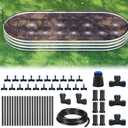 HIRALIY Raised Bed Drip Irrigation Kit, DIY Garden Grid Watering System, Garden Irrigation System, for Flower Bed up to 4 x 8FT (Large)