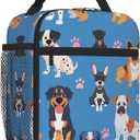 Lunch Box for Women Men, Cute Dogs Lunch Bags Cooler Bag, Insulated Meal Bag Food Container for School Work Picnic Travel
