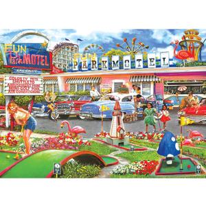 RoseArt - Back to The Past - Fun Park Motel - 1000 Piece Jigsaw Puzzle for Adults