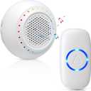 Wireless Doorbell  PHYSEN  Doorbell Chime Kits with 1 Transmitter 1 Receiver  Waterproof  Operating at 1000ft Range  32 Ringtones  5 Volume Levels  LED Flash  Door Bell for Home Classroom