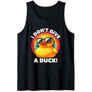 I Don't Give A Duck Lover Funny Duck Owner Rude I Love Duck Tank Top Size M