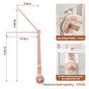 HI BABY MONMENT Crib Mobile Arm - Baby Mobile Hanger with 2-Height Settings Adjustable, Stabilizing Attachment for Added Safety, Mobile Arm for Crib, Sturdy & Secure Design for Nursery Mobile