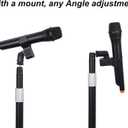 Mic Stand Floor Microphone Stand with Heavy Weighted Base, Adjustable Height from 18" to 63", Singing Stand with Mic Holder, Cable Clips (Black)