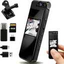 Mini Body Cameras with Audio and Video Recording - Small Body Camera 1080P with 64G Card - Wearable Personal Portable Cameras for Security Work Records Guard Traveling
