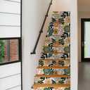 HAOKHOME Boho Peel and Stick Wallpaper Tropical Floral Removable Contact Paper Stick on Wallpaper for Accent Wall Living Room 17.3in x 118in (Yellow/Pink/Green)