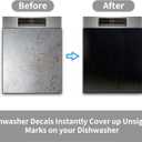 Black Brushed Tall Dishwasher Magnet Cover, 23.5 x 30 | Brushed Stainless Steel Dishwasher Magnet Cover Door , Decorative Kitchen Appliance Panel Decal
