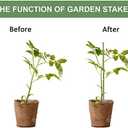 48 inch Garden Stakes 4ft 25 Pack Tomato Stakes Plant Sticks with 100 Ties