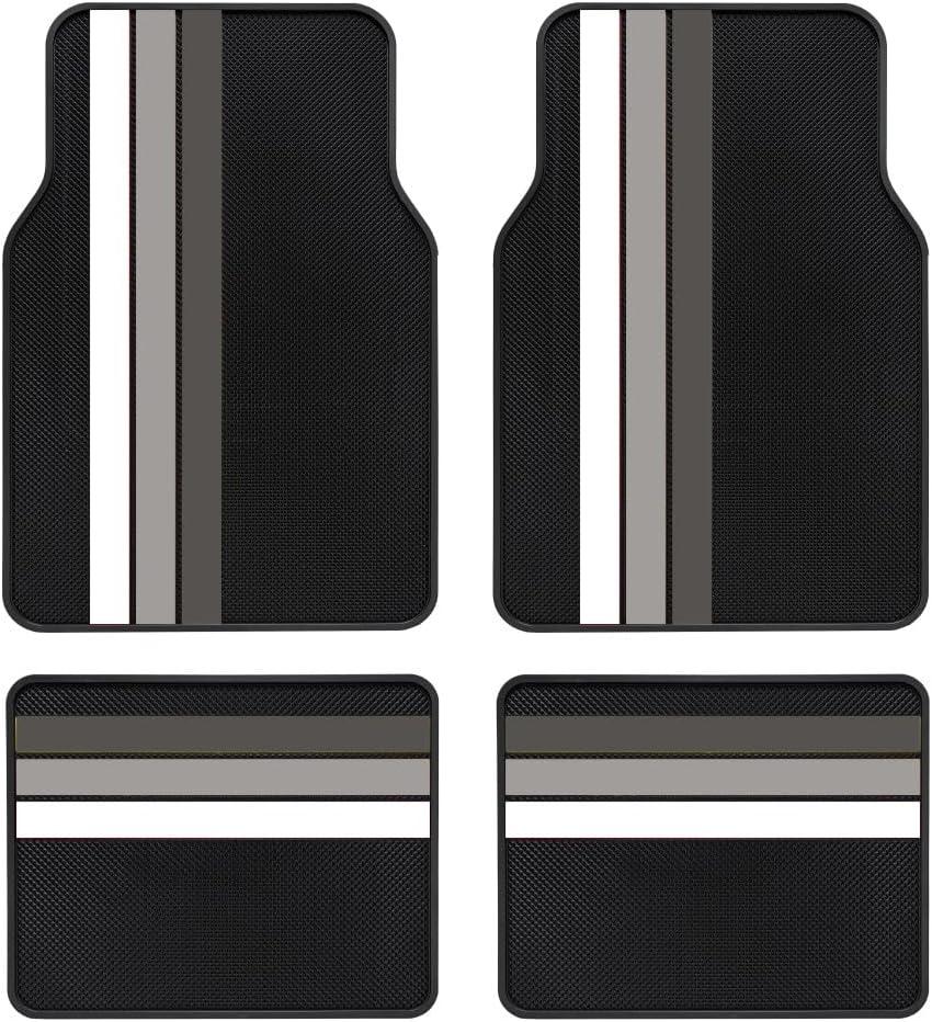 4Pcs Front & Rear Heavy Duty Rubber Car Floor Mats Waterproof,Anti-Slip Compatible with Toyota Tundra Tacoma 4runner Floor Mat Gray