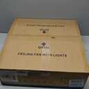 Ceiling Fans with Lights and Remote, Flush Mount Ceiling Fan with Light, 3000-6500K Dimmable Modern LED Ceiling Fans, 6 Wind Speeds, Low Profile Small Ceiling Fan for Bedroom, Kitchen, Office (18 inch, Matte Black)