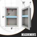 Houseables Shower Niche, Shower Niche Insert Tile Ready, Recessed Bathroom Storage, 12x20 (13x21), Shelf Insert, Built in Wall Cubby, Recessed Shampoo Caddy, Inset Shelves, Ready for Tile, Prefab Box