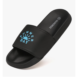INMINPIN Kids Boys Girls Slides Sandals Comfort Non-Slip Beach Pool Shower Shoes Indoor Outdoor (Little Kid/Big Kid) 4 Big Kid