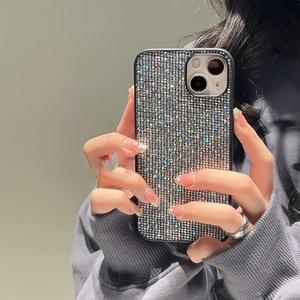 Luxury Glitter Sequin Soft Phone case for iPhone 14 11 12 13 Pro 7 8 Plus X XS XR MAX SE Mini Back Cover, D, for iPhone Xs