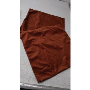 Colormz Set of 2 Golden Brown Colored Solid Velvet Throw Pillow Covers, Cozy Soft Accent Pillow Cases for Sofa Couch Bed and Living Room - 18"x18"