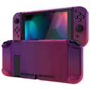 eXtremeRate PlayVital Unique Cover for Nintendo Switch, Protective Case Protector for Switch - Shock-absorbent Anti-Scratch Dockable Durable Hard Shell, Clear Atomic Purple Rose Red (NOT for Switch 2) | Unique Cover, Protector, for Switch, Shock-absorbent, Anti-Scratch, Dockable