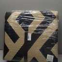 Terrug Outdoor Rug Waterproof 8x10 Ft, Foldable Outdoor Plastic Straw Rug, UV Reversible Patio Rug Decor, Outdoor Area Rug for Camping, RV, Porch, Deck, Backyard, Balcony, Picnic, Black & Beige