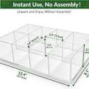 Acrylic Tea Bag Organizer - Clear Tea Storage Box, K Cup Coffee Pods Holder with 8 Compartments, Tea Station Organizer for Countertop, Modern Tea Display Stand