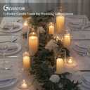 Glasseam Hurricane Glass Candle Holders: 6 Pcs Clear Cylinder Vases for Centerpieces Large Pillar Candle Holder for Floating Candles Set Modern Home Decor Wedding Table 5.3'' 7.3'' 9.5'' Height
