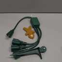 Enhon Christmas Tree Lights Controlled Outlet, Plug in Control Outlet Extension Cord with 3 Sockets and Gingerbread Man Remote Switch for Christmas Tree and Long Range Lighting Control, Green (1 Pack)