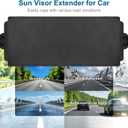 Sun Visor Extender for Car, Visor Extender Sun Blocker, Sun Visor Extension with Anti-Glare Lens Blocks UV & Sunlight, Adjustable Car Sun Visor for Safe Driving (1 Pack)