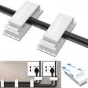 for Desk Under Table Wire Management Adhesive Cable Clips 39Pcs(White).Used for Computer pc,tv,ethernet Wires Cable Management on Large Cable Hooks Organizer Clips