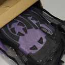 Zenoplige Mask Fins Snorkel Set, Snorkeling Gear for Adults, Panoramic View Snorkel Mask Anti-Fog, Adjustable Dive Flippers, Dry Top Snorkel and Travel Bag, Scuba Gear for Swimming Snorkeling Diving (Transparent Purple). Size S/M