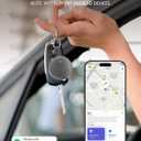 Tracker Tags, Work with Apple Find My (iOS Only), Tracking Device Item Finder Locator Smart Tag for Luggage, Keys, Wallet, Bike (Black, 2 Pack)