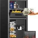 6.0 Cuft Large Heavy Duty Drop Safe for Business, Anti-Fishing Security Deposit Safe with Drop Slot, Combination Lock and Fireproof Bag, Anti-theft Commercial Safe Drop Box for Home Retail Office