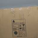 PEMAR 22" Round Mother of Pearl Extra Large Ottoman Tray with Raised Edge, Oversized Decorative Luxury Wooden Serving Tray for Food, Coffee Table, Breakfast in Bed (White Cream Sunlight)