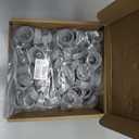 Pushglossy 100 Pcs Plastic Insulating Bushing Threaded Electrical Bushings for Emt, Rigid or Imc Conduit Fitting (1-1/2 Inch)