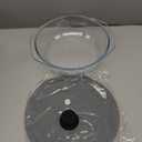 2 in 1, Tall Glass Microwave Splatter Cover for Food & Microwave Place Mat, Plate Splatter Guard Lid with Silicone Handle Knob, Cookware & Bakeware Serving Dish Cover, Food Grade, No Plastic, 10in