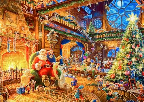 Christmas Puzzles 1000 Pieces, Santa Clause Christmas Puzzle, Santa's Cabin Christmas Puzzles, Christmas Puzzles For Adults 1000 Piece Puzzle For Adults Christmas, Christmas Jigsaw Puzzles