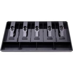 Cash Money Tray Replacement 5 Bill/ 4 Coin Drawer Register Insert Tray Storage Case with Plastic Clip (Size15.9 x 9.6 x1.38 inch)