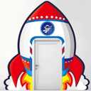 Spcae Birthday Decorations Outer Space Party Supplies Rocket Ship Door Banner Backdrop Astronaut Planet Photograph Background Photo Prop Galaxy Solar System Themed Porch Sign for Kids Boys Girls