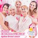 Suncalla 3 Pieces Breast Cancer Gifts for Women Handmade Emotional Funny Cute Duck Support Positive Pink Ribbon Duck Inspirational Awareness Cancer Gifts for Women Survivors Patients