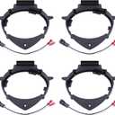 ApplianPar Front Rear 6.5" to 6.75" Door Speaker Adapter Mounting Plates and Wiring Harness Stand Ring Kit for Sierra 1500 2007-ON
