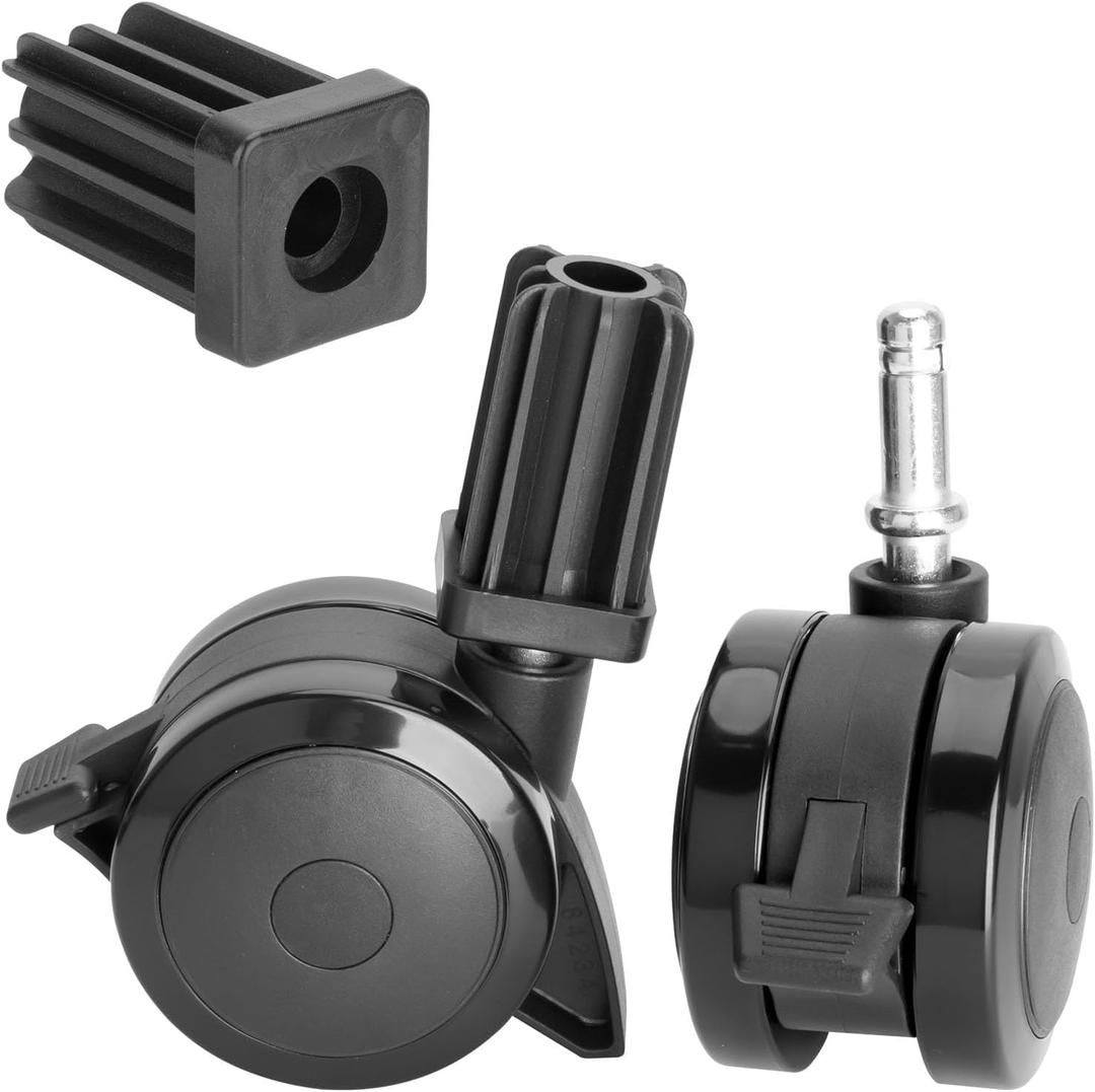70360 Locking Caster with Insert for Weber Spirit Grill Parts 2009-2012, for Summit Grills Part 2007-2011, for Genesis Grill Parts 2007-2011, 2 Pack for Weber Grill Replacement Wheels