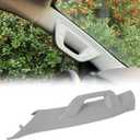 ECOTRIC A Pillar Grab Handle Assist Panel Compatible with 2014-2019 Chevy Silverado GMC Sierra Grab Bar Gray Left Driver Side Replacement for 23285089 23285090
