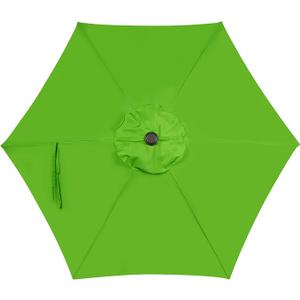 JEAREY 9FT Outdoor Patio Umbrella,Market Table Umbrella with 8 Fiberglass Ribs, Pool Umbrella with Tilt and Crank, UV Protection Lightweight & Wind-Resistant for Lawn, Garden, Deck and Backyard, Green