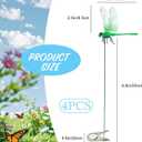 2 x 4 Pcs Dragonfly Clip, 3D Fake Dragonfly Garden Stakes Decor, Dragonfly Hat Clip Garden Stakes Gardening Decoration Insert Plaque Yard Ornaments Outdoors Indoor