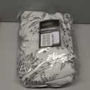 Vangao 100% Blackout Curtains for Bedroom 96 Inches Long, Floral Curtains for Living Room Printed Flower Blackout Drapes Leaf Thermal Farmhouse Drapes Window Treatments, 2 Panels Grey and White