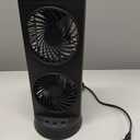Dr. Prepare Desk Fan Tower Fan Cooling Fan, Portable Oscillating Fan with 3-Speed Options, Dual Air Circulation, 110 Oscillation, 3 Timers, Table Fan for Bedroom Dorm Room Office Desktop, 13 inch