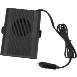 24V Car Heater, ABS Car Fan Heater, Windshield Heating Defrost Defogger with Plug in Cigarette Lighter, Car Windscreen Demister (Black)