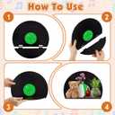 4 Pcs Vinyl Records Wall Decor, Music Art Wall Storage Shelf, Record Shelf Walls Mount, Record Shaped Hanging Sign, Aesthetic Music Decoration for Room Bedroom Party Decor