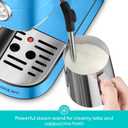 CASABREWS CM5418 Espresso Machine 20 Bar, Compact Espresso Maker with Steam Milk Frother, Stainless Steel Coffee Machine with 34oz Removable Water Tank for Cappuccino, Small Latte Machine, Blue