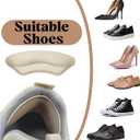 10 Pairs Heel Pads for Shoes-Heel Grips for Womens Men Shoes,Heel Pads Snugs Cushion for Shoe Too Big, Improved Shoe Fit and Comfort, Prevent Heel Slip and Blister-Pale Apricot+Black