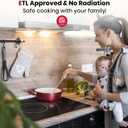 GASLAND 21 Inch Electric Cooktop for Apartment, ETL Certificated 2 Burners, 3700W Built-in Radiant Stove Top With 16 Power Levels, 240V Ceramic Stovetop, Slide Touch Control
