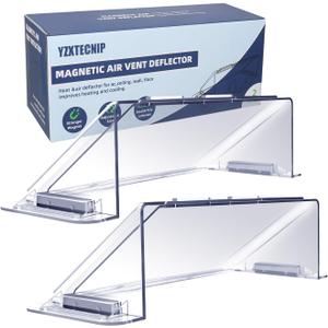 Strong Magnetic Air Vent Deflector for Vents, Sidewalls and Ceiling Registers,Adjustable Air & Heat Deflector,9"-14"Inches Wide-Heavy Duty Unbreakable Plastic with Powerful Magnets,2 Pack