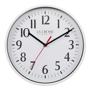 La Crosse 10-inch Basics Analog Wall Clock – White